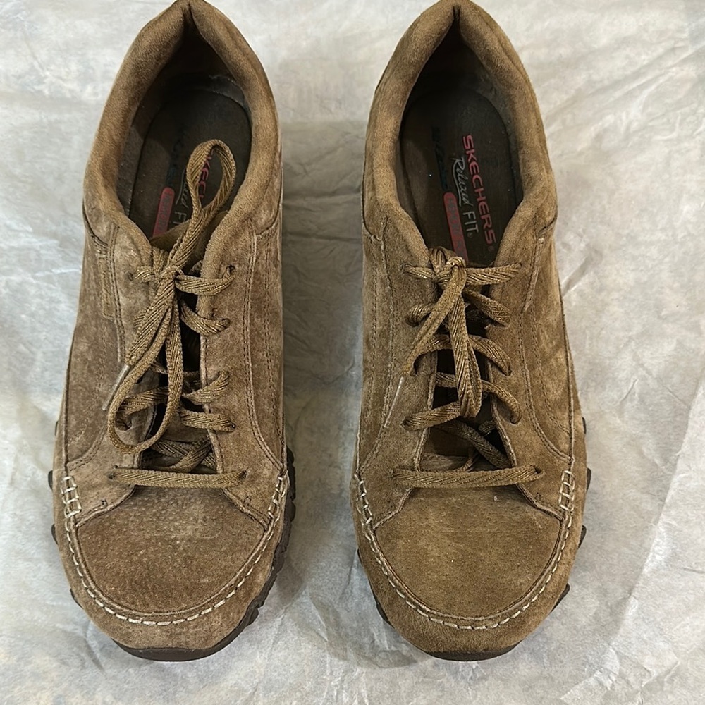 Skechers Tan Lace-Up Sneakers
